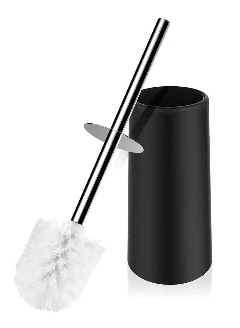 Arabest Toilet Brush and Holder, Toilet Bowl Brush with 304 Stainless Steel Long Handle, Hidden Toilet Brush with Durable Scrubbing Bristles for Bathroom Deep Cleaning (Black) - Image 1